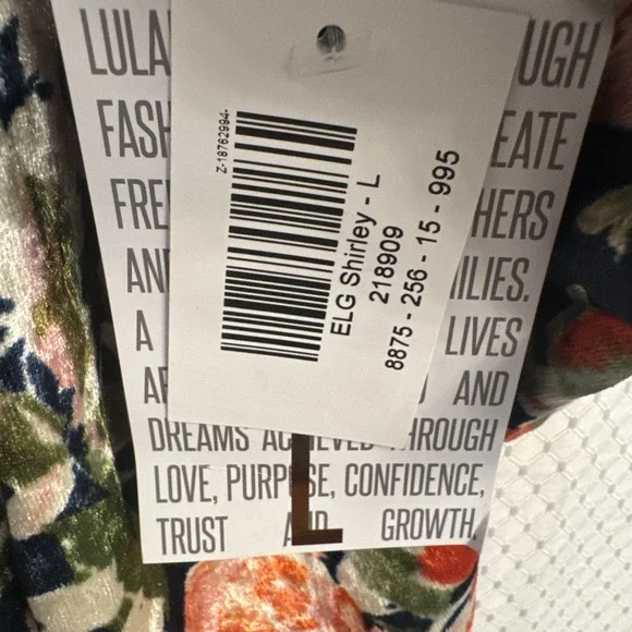 Lularoe Shirley Cardigan Duster Large NWT Floral Print LR224 - Picture 2 of 6